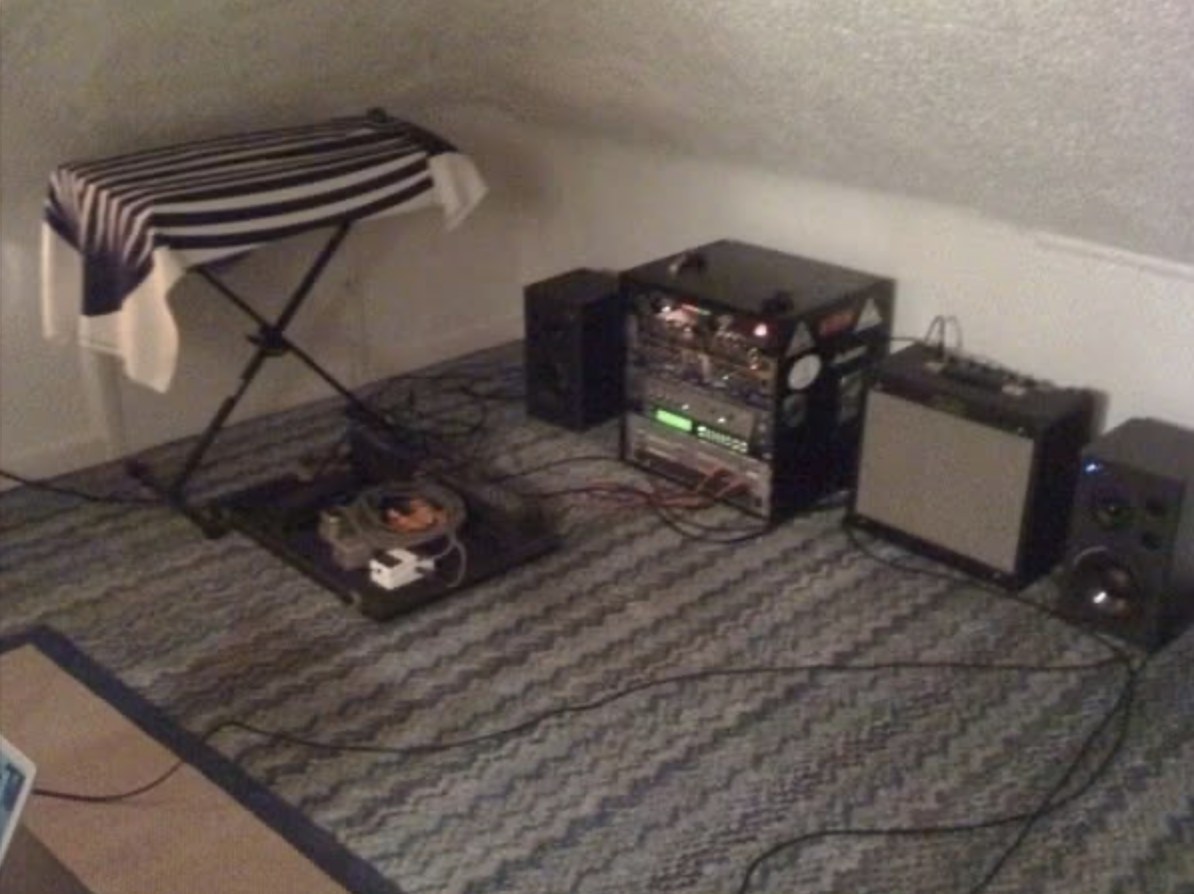 The home studio rack, amp and monitors, fall 2009